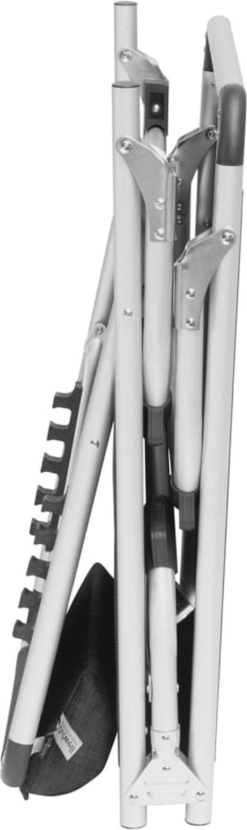 Outwell Ligstoel New Foundland inklapbaar en grijs - Zwart