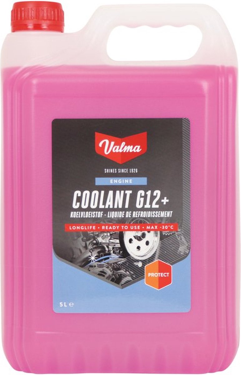 Valma koelvloeistof G12 + long Life -30°C 5 liter