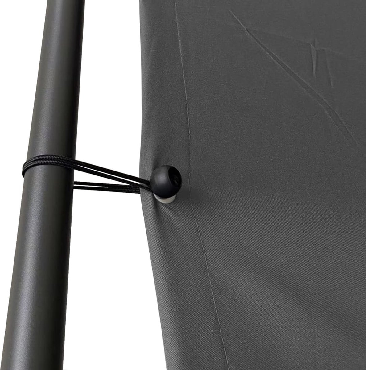 vidaXL Prieel 3x3 m 180 g/m² stof en staal antracietkleurig