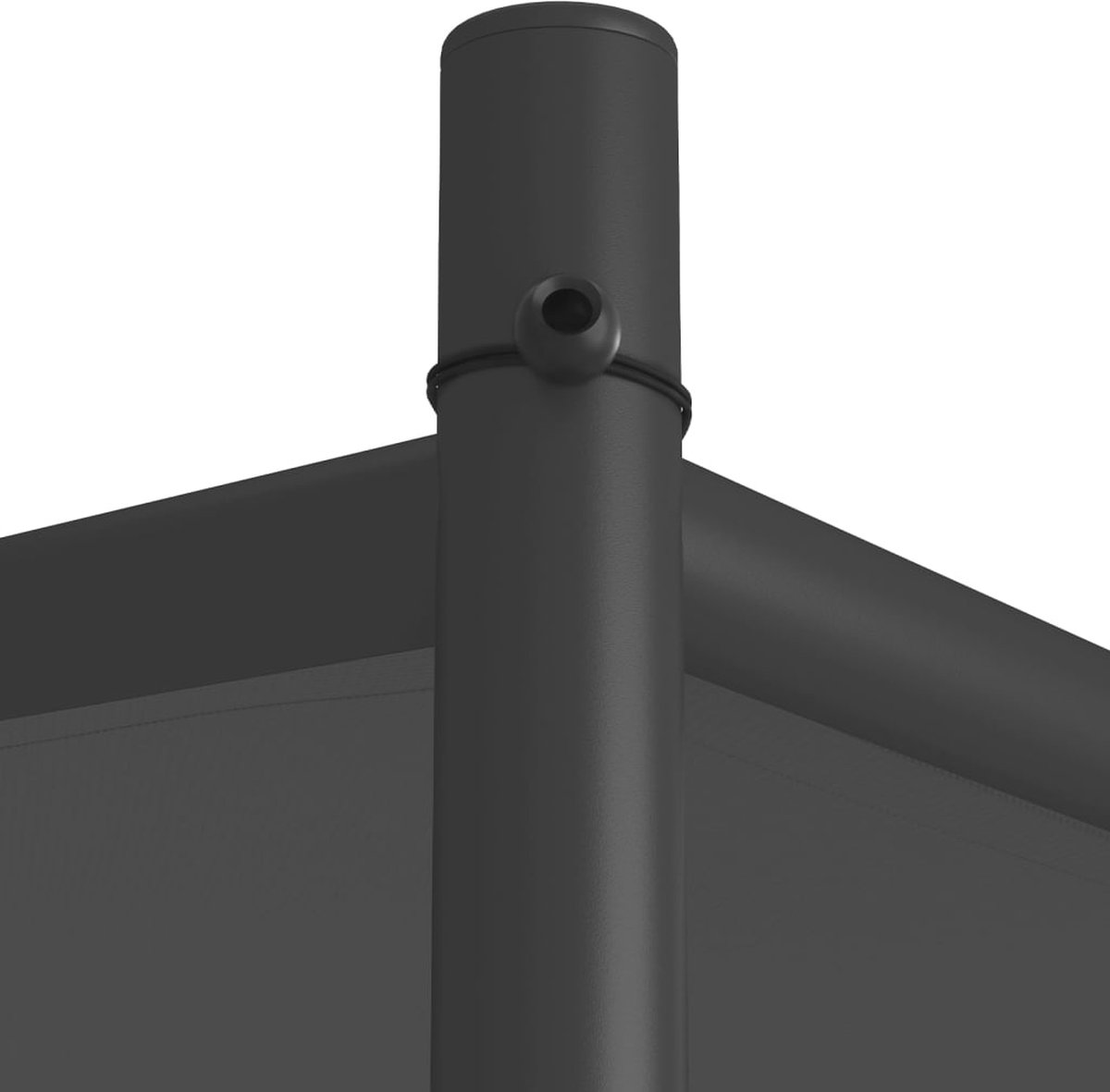 vidaXL Prieel 3x3 m 180 g/m² stof en staal antracietkleurig