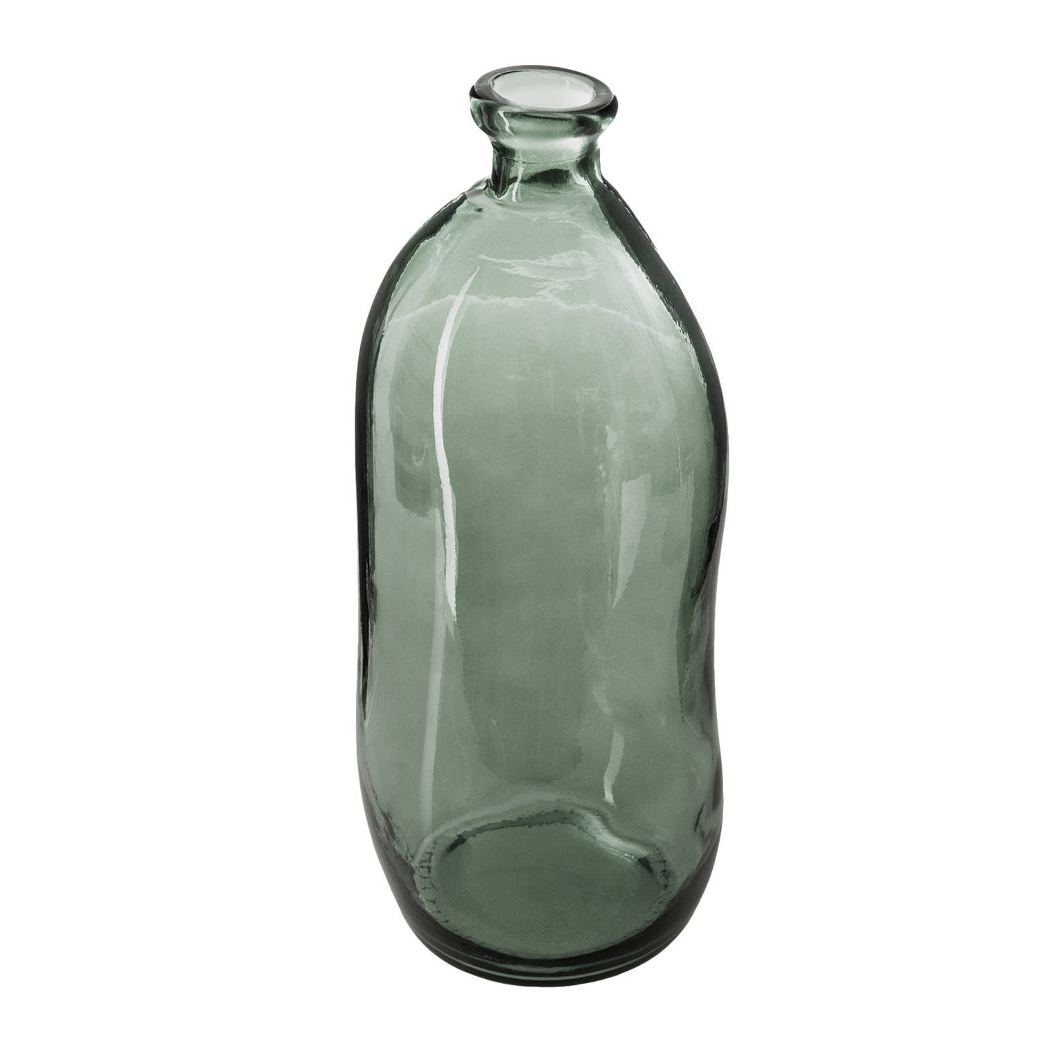 Atmosphera bloemenvaas Organische fles vorm transparant - glas - H36 x D15 cm - Vazen - Verde