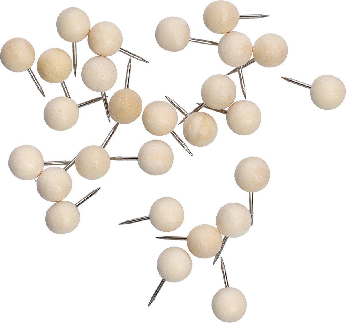 Zeller Prikbord incl. 30x punaises - textiel - 40 x 60 cm - licht - hout - Prikborden - Grijs