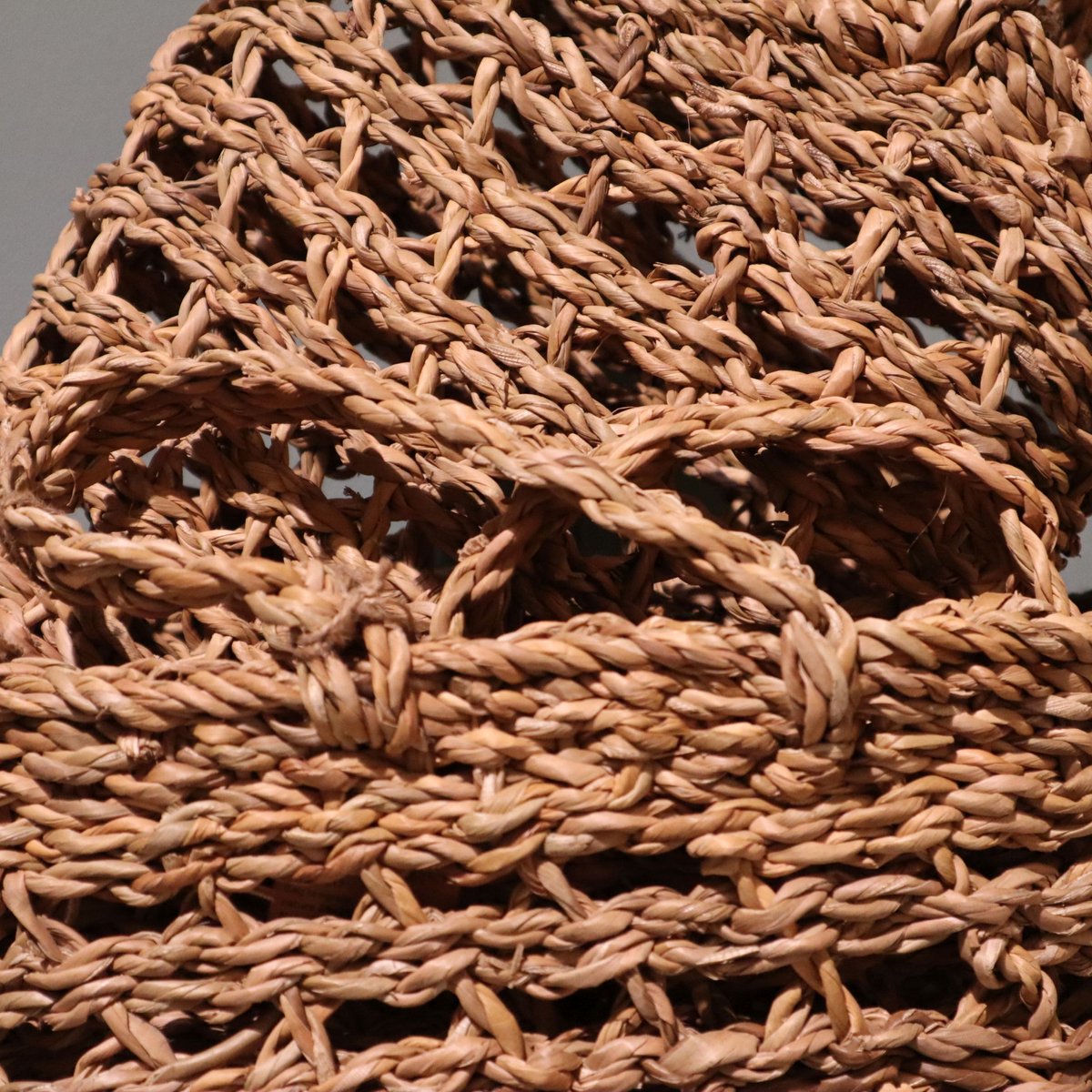 Dijk Natural Collections DKNC - Tas zeegras natuur - 38x24x40cm - Set van 3 - Natuurlijk