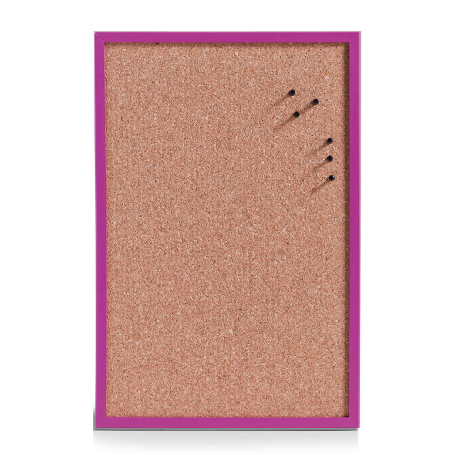 Zeller Prikbord incl. punaises - 40 x 60 cm kurk - Prikborden - Paars