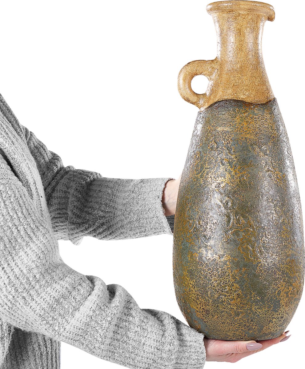 Beliani MARONEJA - Decovaas--Terracotta - Groen