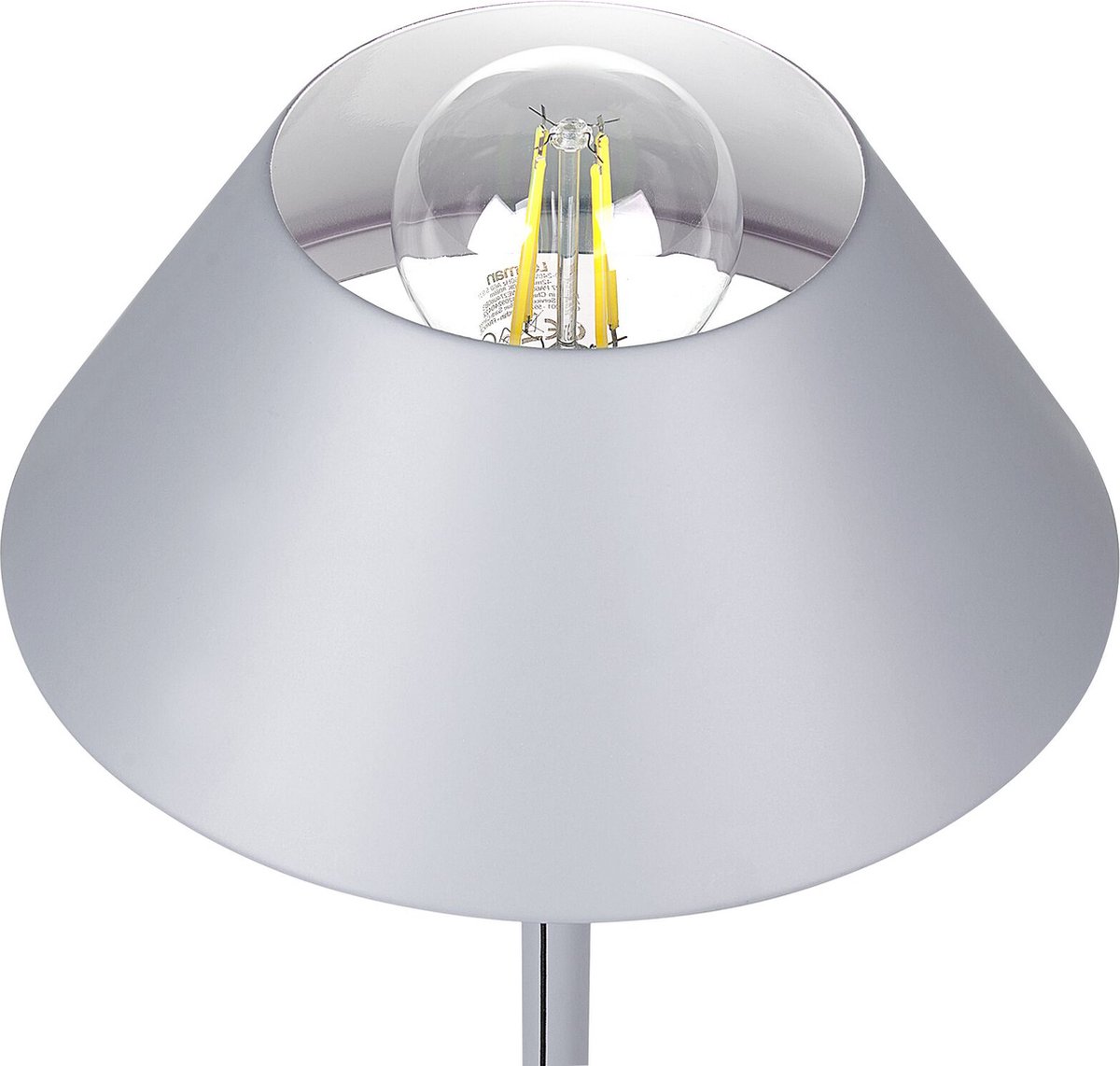 Beliani CAPARO - Tafellamp--IJzer - Grijs