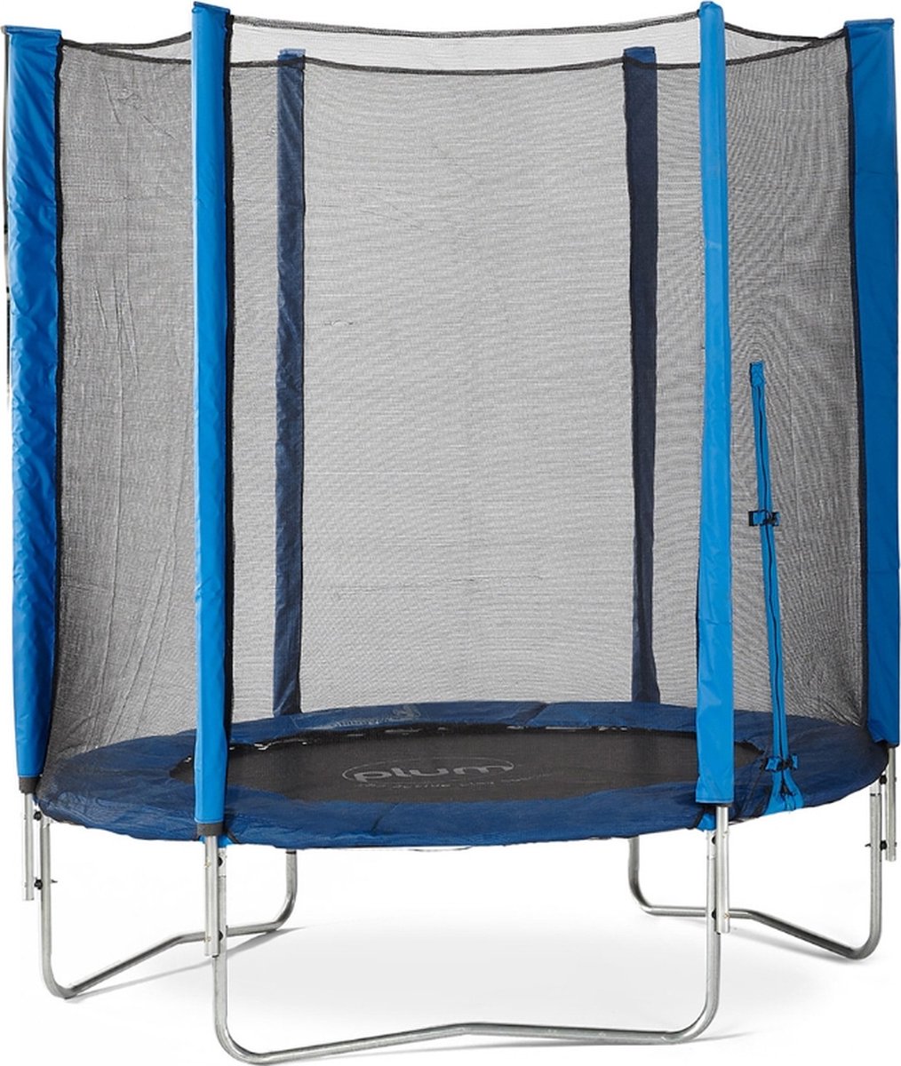 Plum Trampoline met veiligheidsnet - 183 cm - Junior - Blauw - Bruin