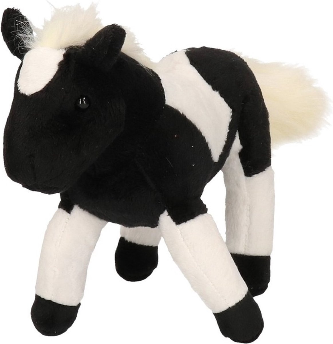 Set van 2x stuks pluche dieren paarden knuffels 25 cm - Knuffel boederijdieren