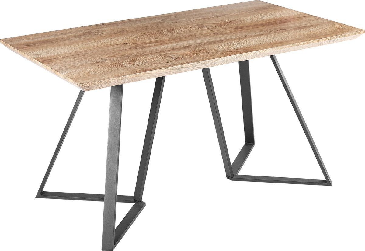 Beliani UPTON - Eettafel-Lichte houtkleur-MDF - Bruin