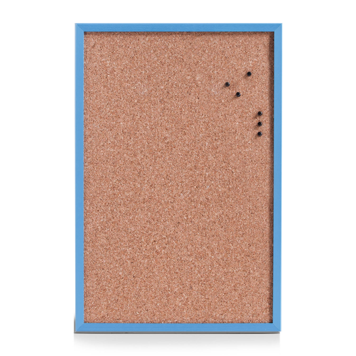 Zeller Prikbord incl. punaises - 40 x 60 cm kurk - Prikborden - Blauw