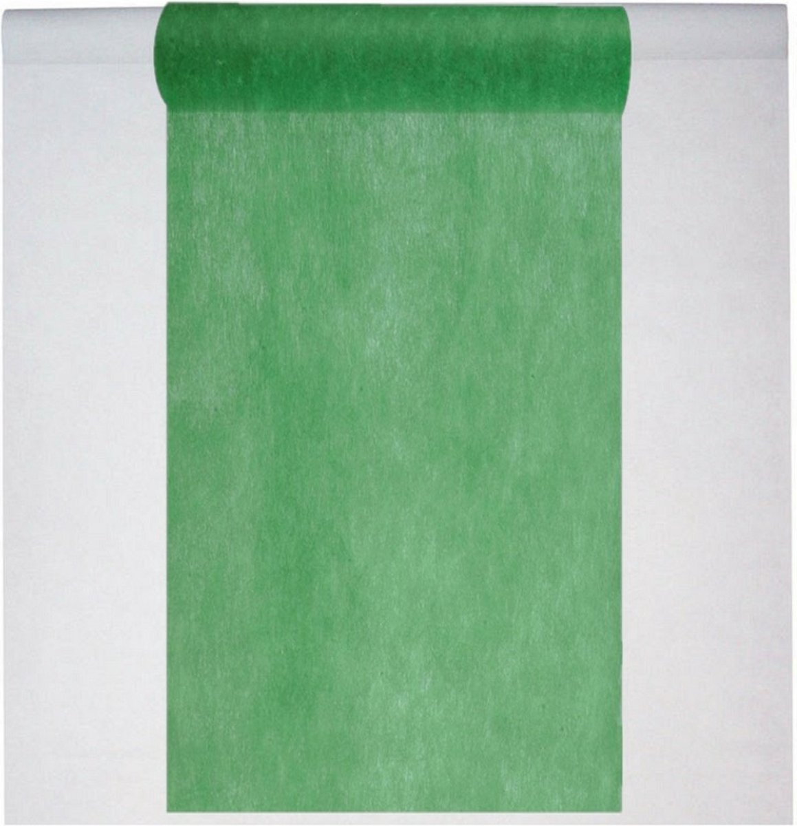 Santex Feest tafelkleed met tafelloper - op rol - wit/ - 10 meter - Feesttafelkleden - Groen