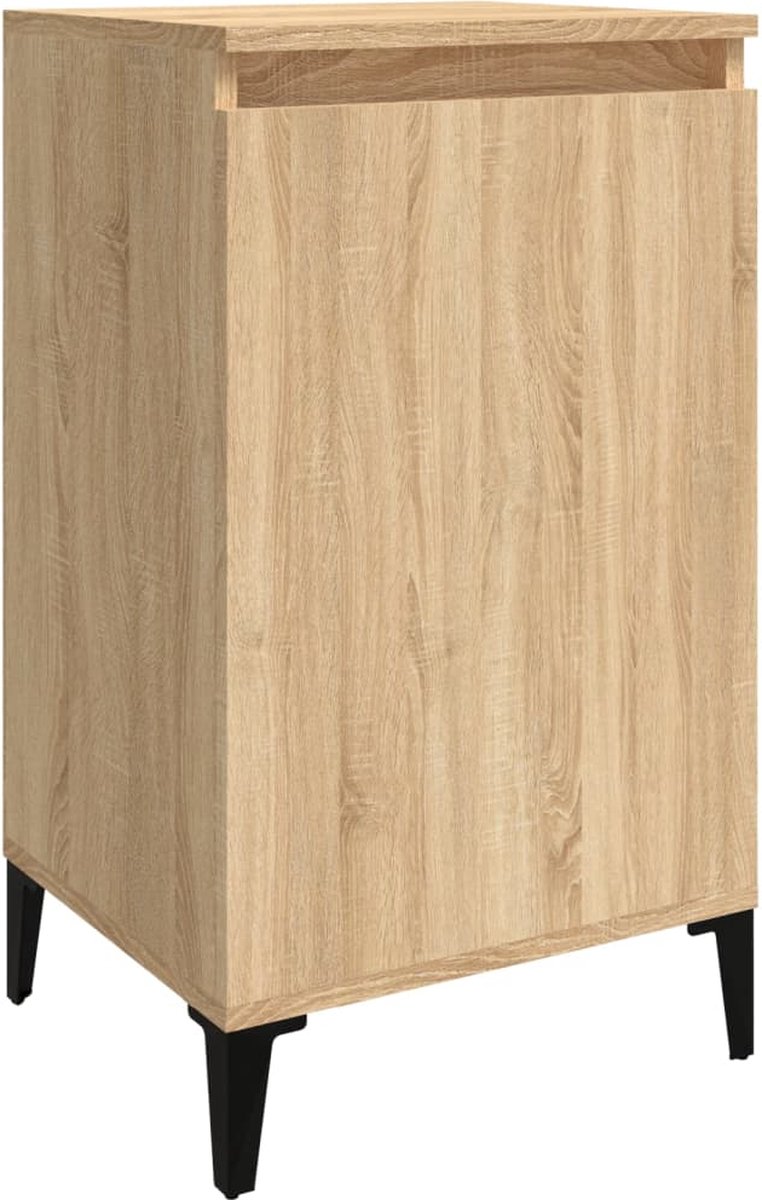 vidaXL Nachtkastjes 2 st 40x35x70 cm bewerkt hout sonoma eikenkleurig - Bruin