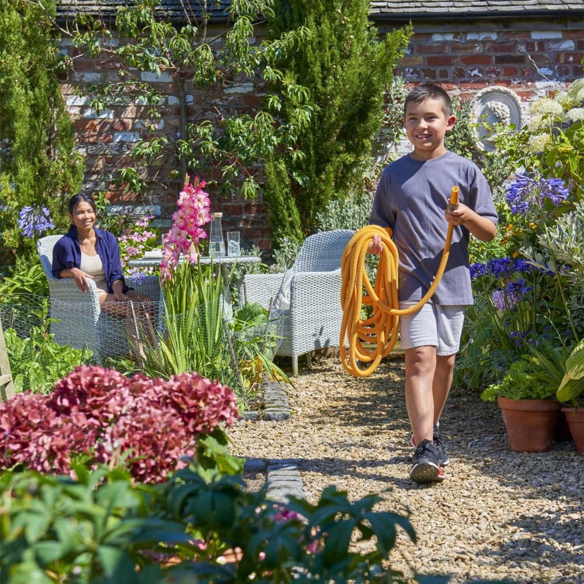 Hozelock Tuinslang Wonderhoze verlengbaar 25 m - Geel