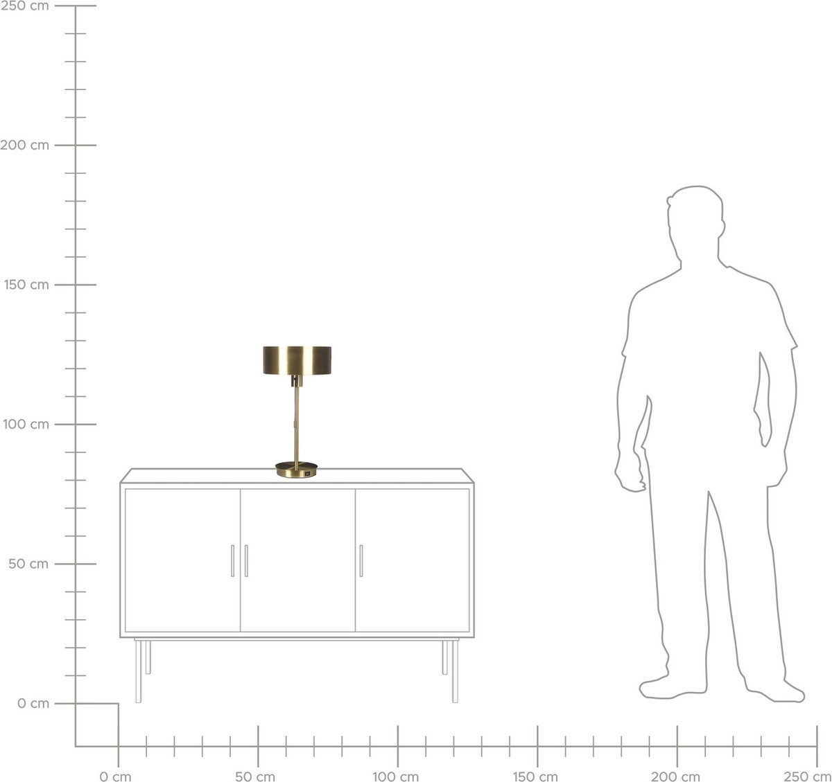 Beliani ARIPO - Tafellamp--IJzer - Goud