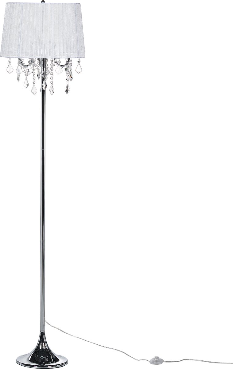 Beliani EVANS - Staande lamp-Zilver-Metaal - Silver