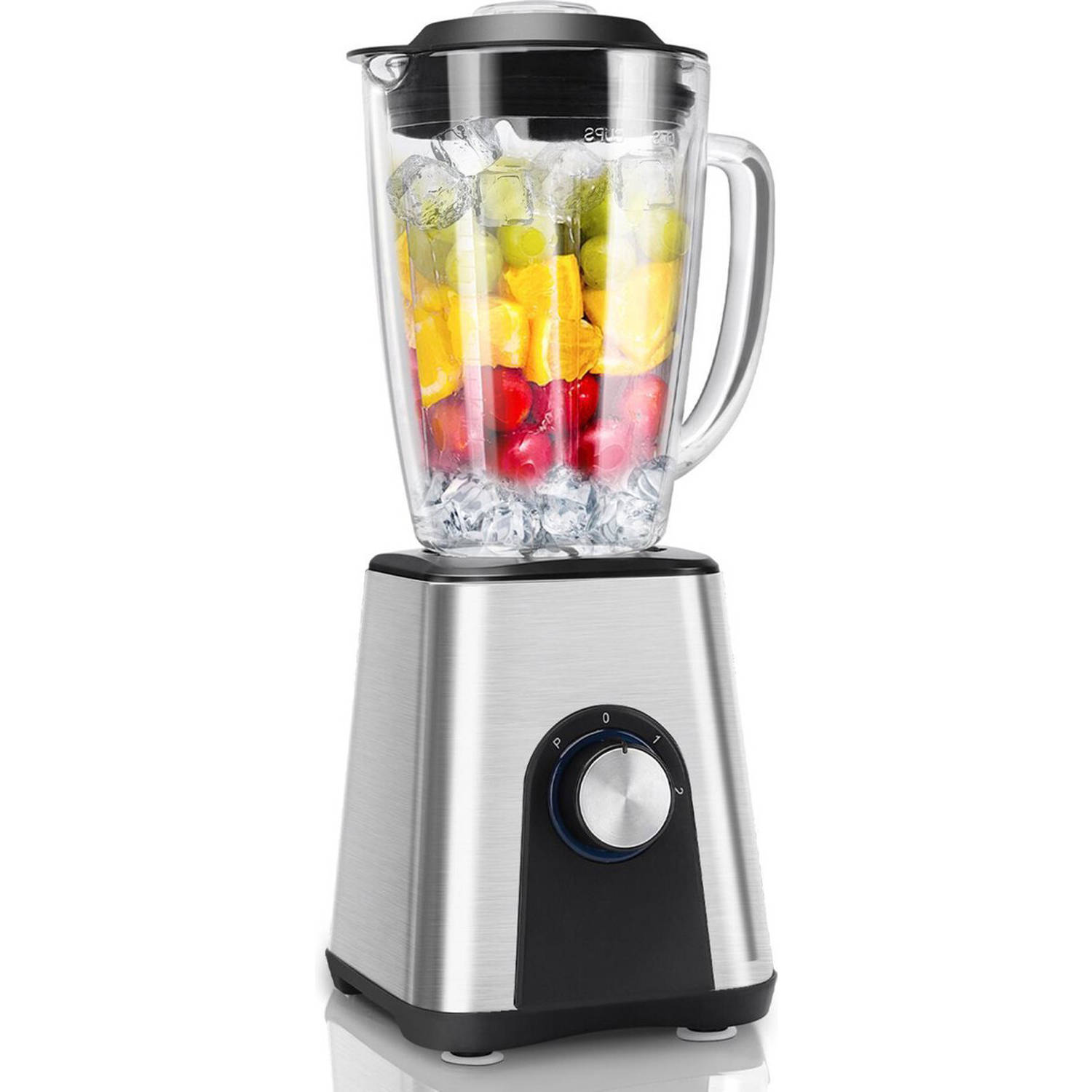 BES LED Blender - Aigi Archy - 1.8 Liter - 1200 Watt/Zilver - RVS - Zwart