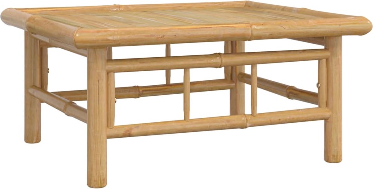 vidaXL 6-delige Loungeset met kussens bamboe donkergrijs - Bruin