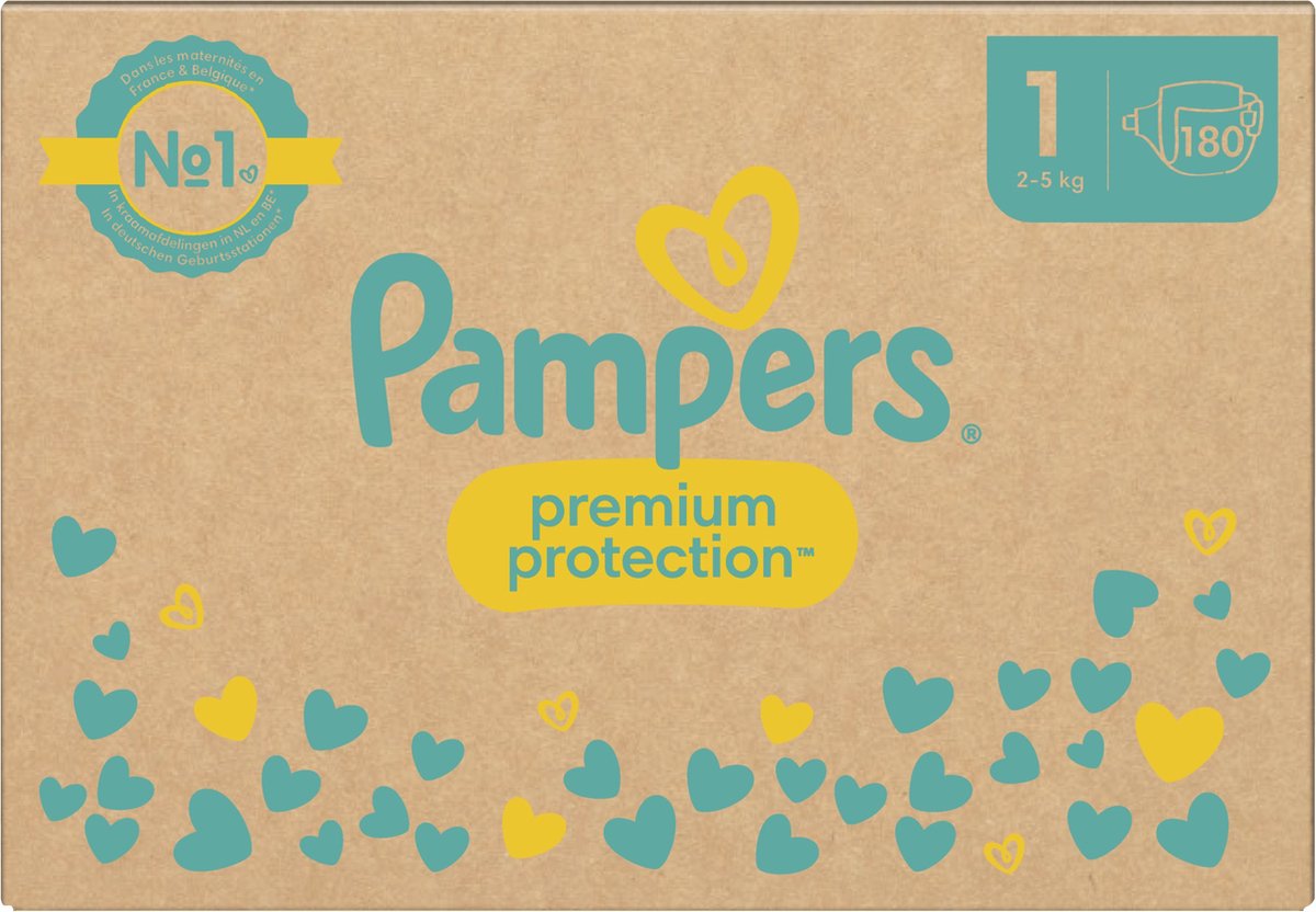 Pampers - Premium Protection - Maat 1 - Maandbox - 180 stuks - 2/5 KG