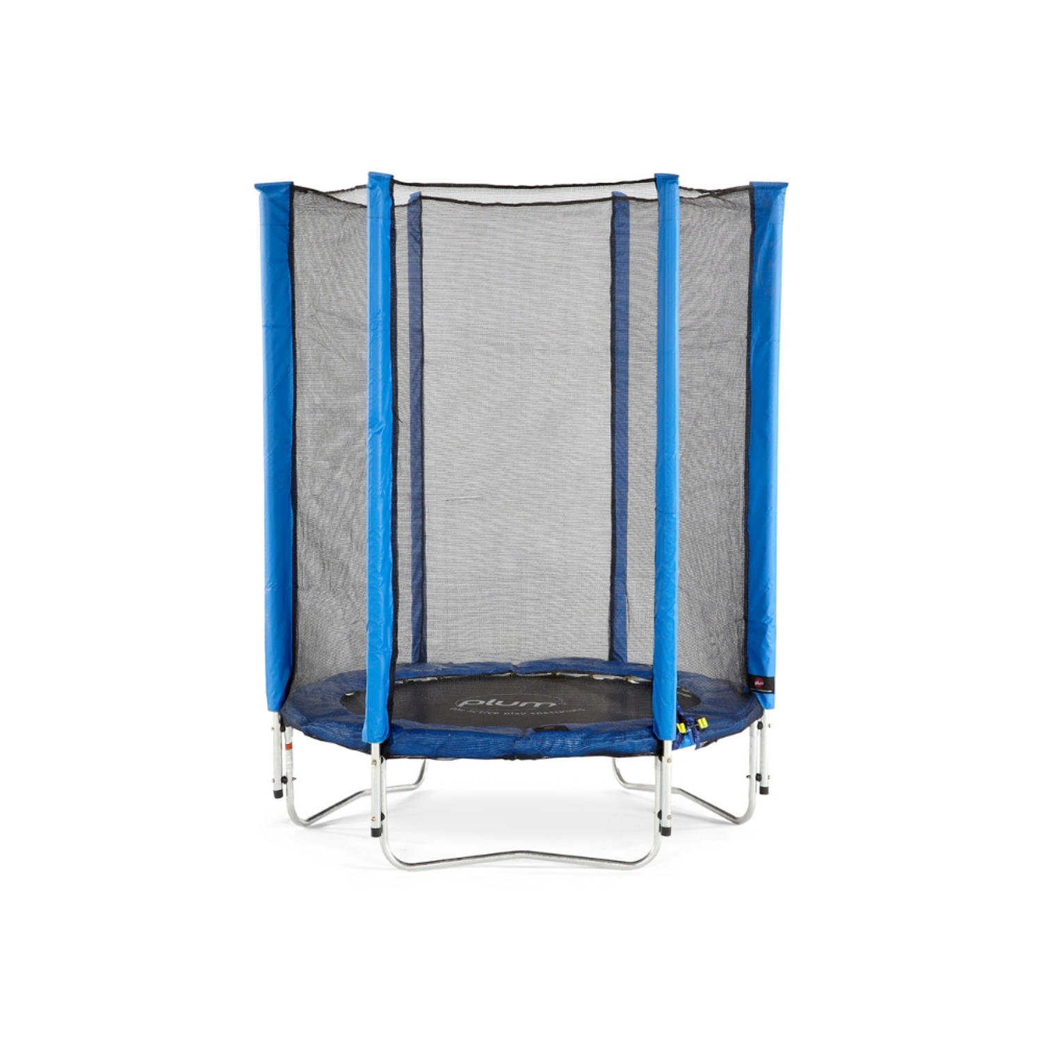 Plum Trampoline met veiligheidsnet - 137 cm - Junior - Blauw - Bruin