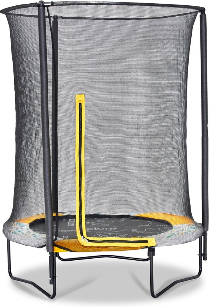 Plum Trampoline met veiligheidsnet - 137 cm - Junior Jungle - Met geluid - Bruin