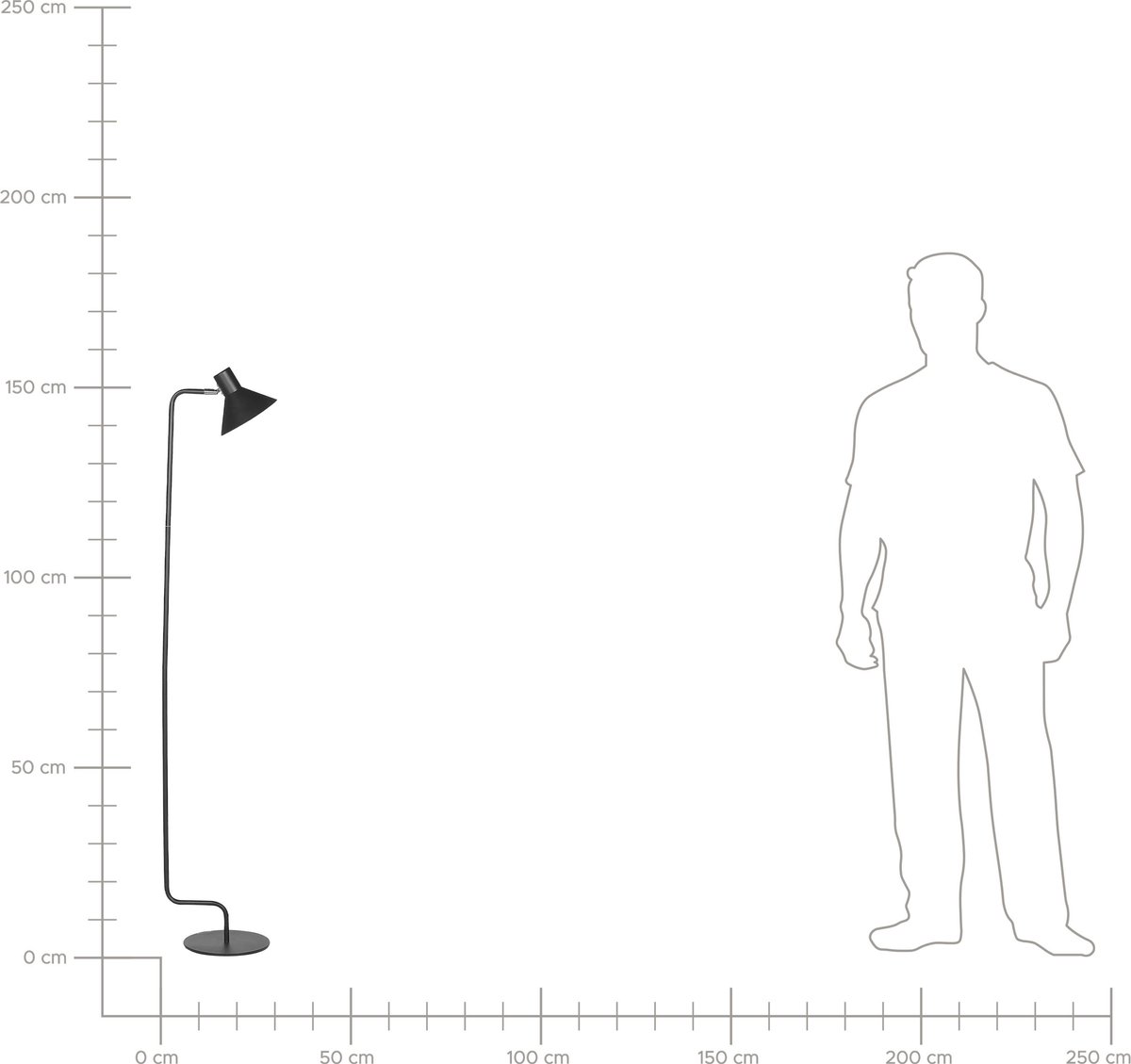 Beliani RIMAVA - Staande lamp--IJzer - Zwart