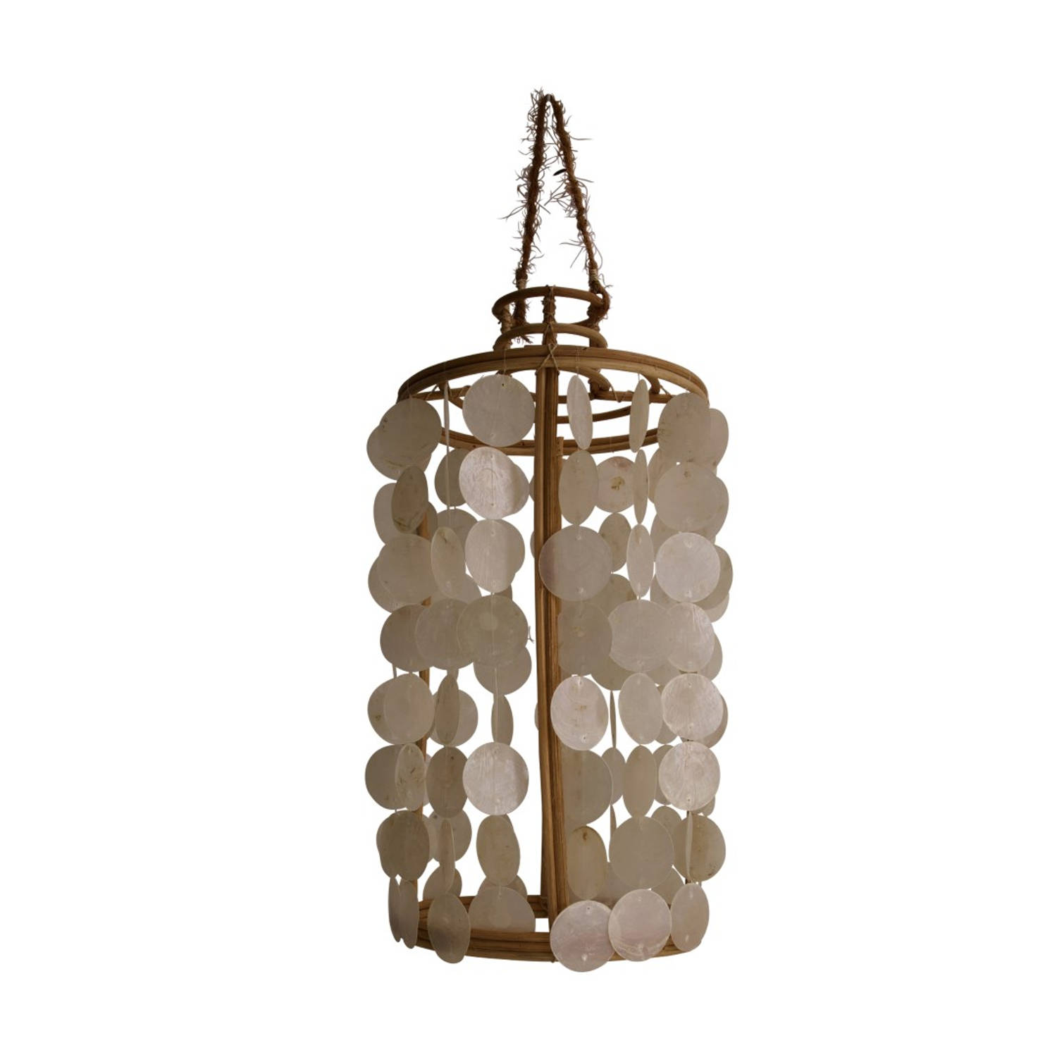 Dijk Natural Collections DKNC - Hanger bamboe met schelpen - 28x58cm - Natuurlijk