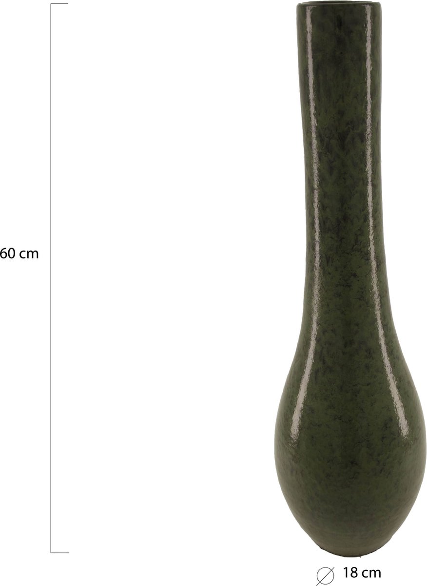 Dijk Natural Collections DKNC - Vaas keramiek - 18x60cm - Groen
