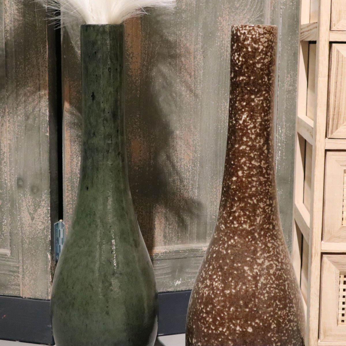Dijk Natural Collections DKNC - Vaas keramiek - 18x60cm - Groen