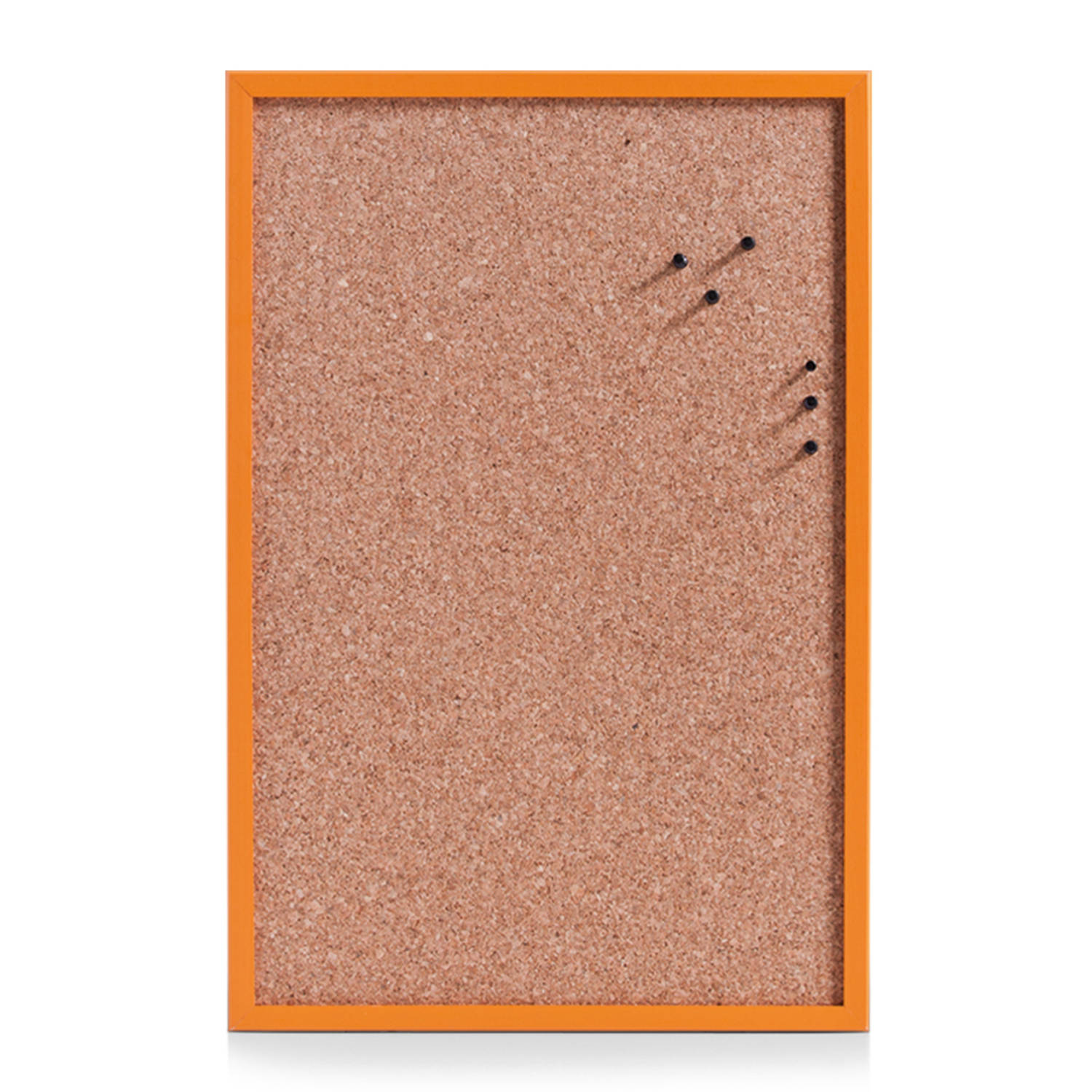 Zeller Prikbord incl. punaises - 40 x 60 cm kurk - Prikborden - Oranje