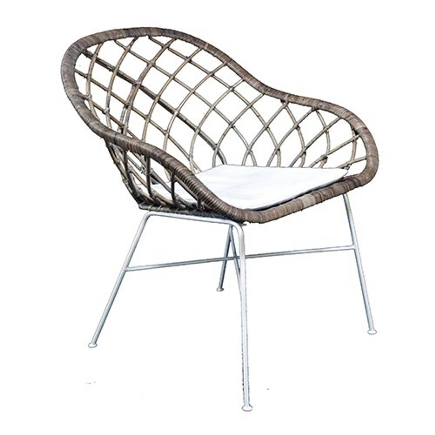 Van der Leeden Rotan stoel Chair Grey