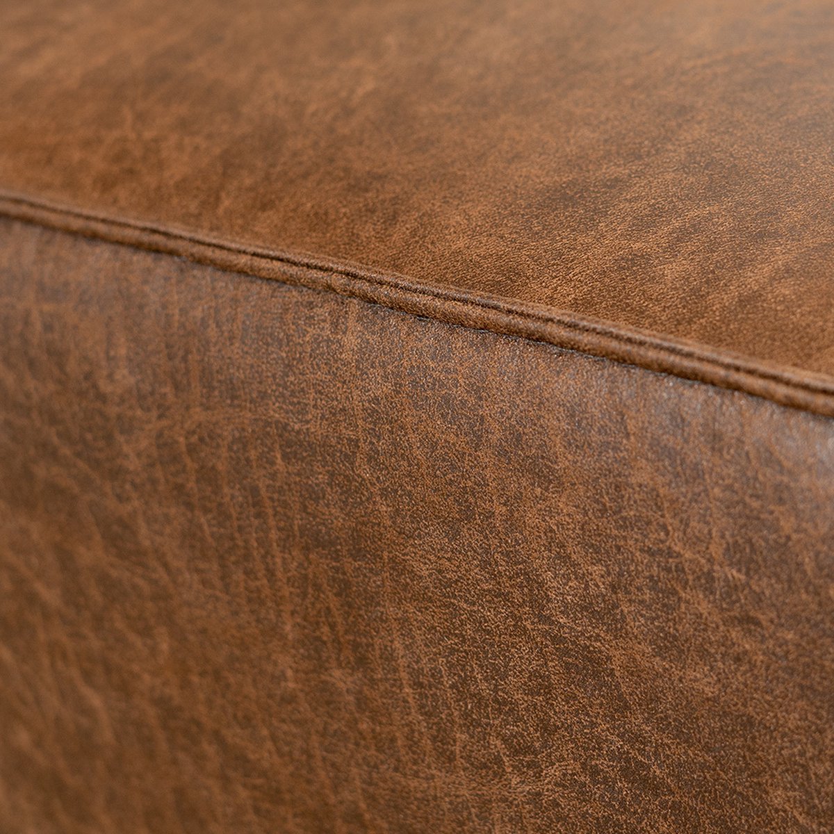 Bronx71 Hocker Memphis eco-leer - Bruin