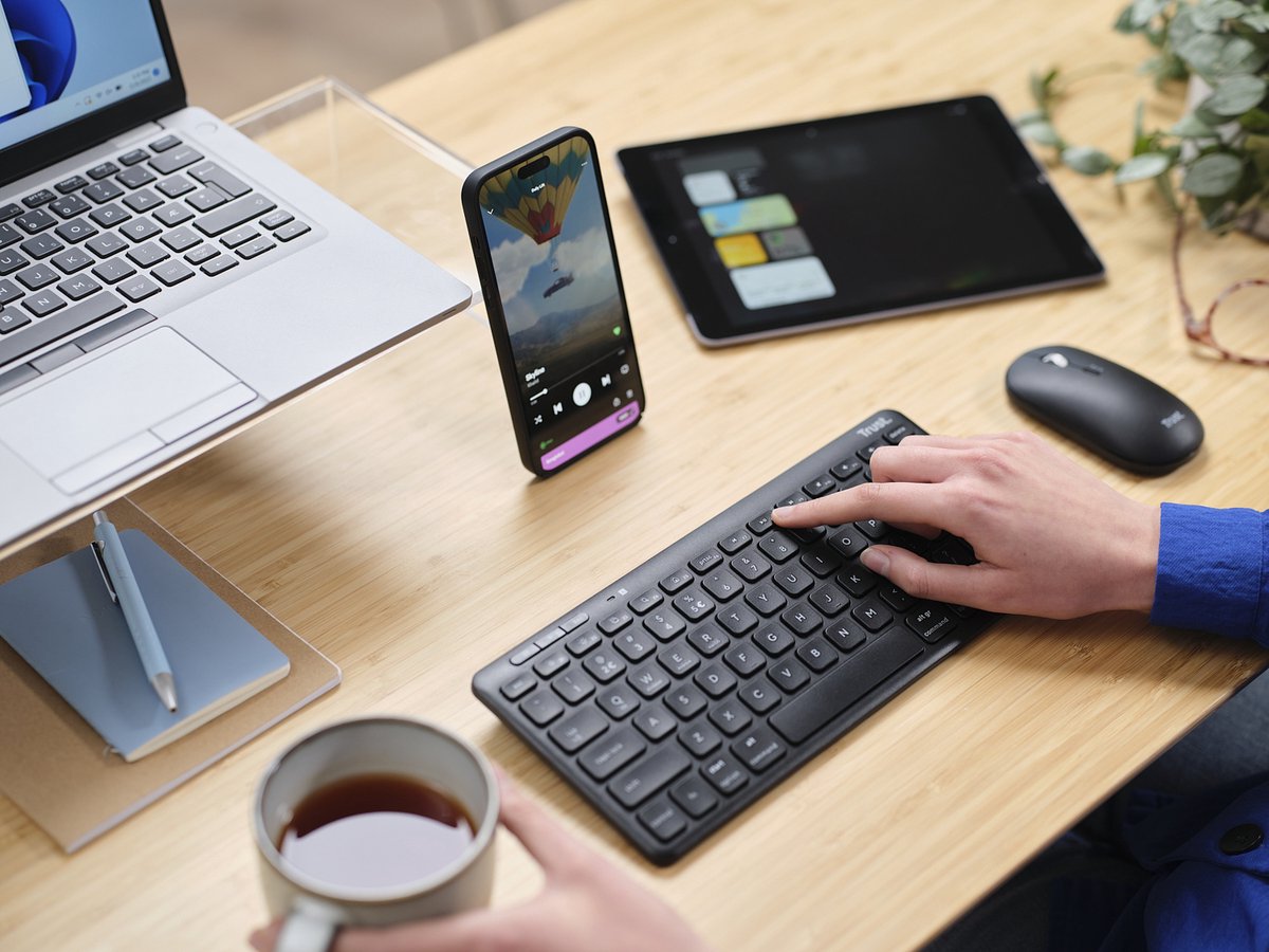 Trust Lyra Compact draadloos toetsenbord 2,4 GHz USB, Bluetooth, 65% - Zwart