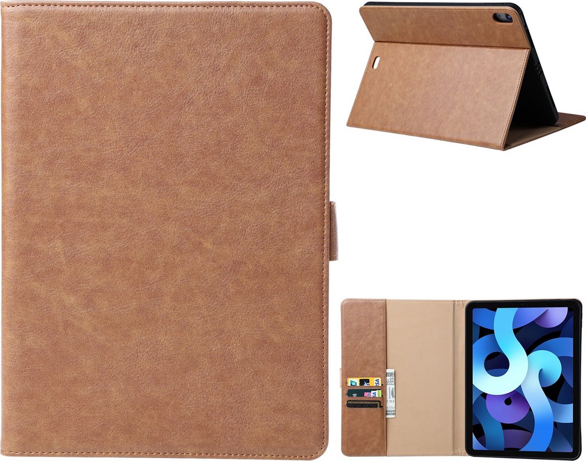 Fonu Premium Leren Boekmodel hoes iPad 10 - 10.9 inch - Bruin