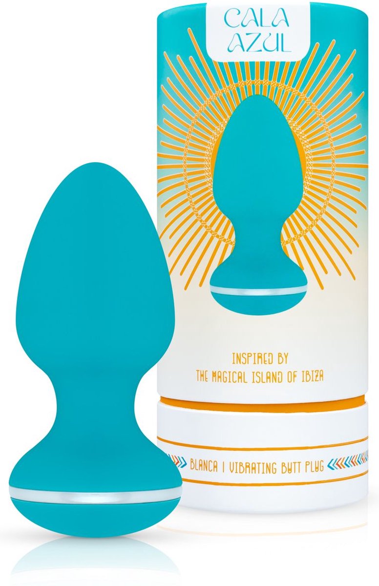 Cala Azul - Blanca Vibrerende Anaal Plug - Blauw