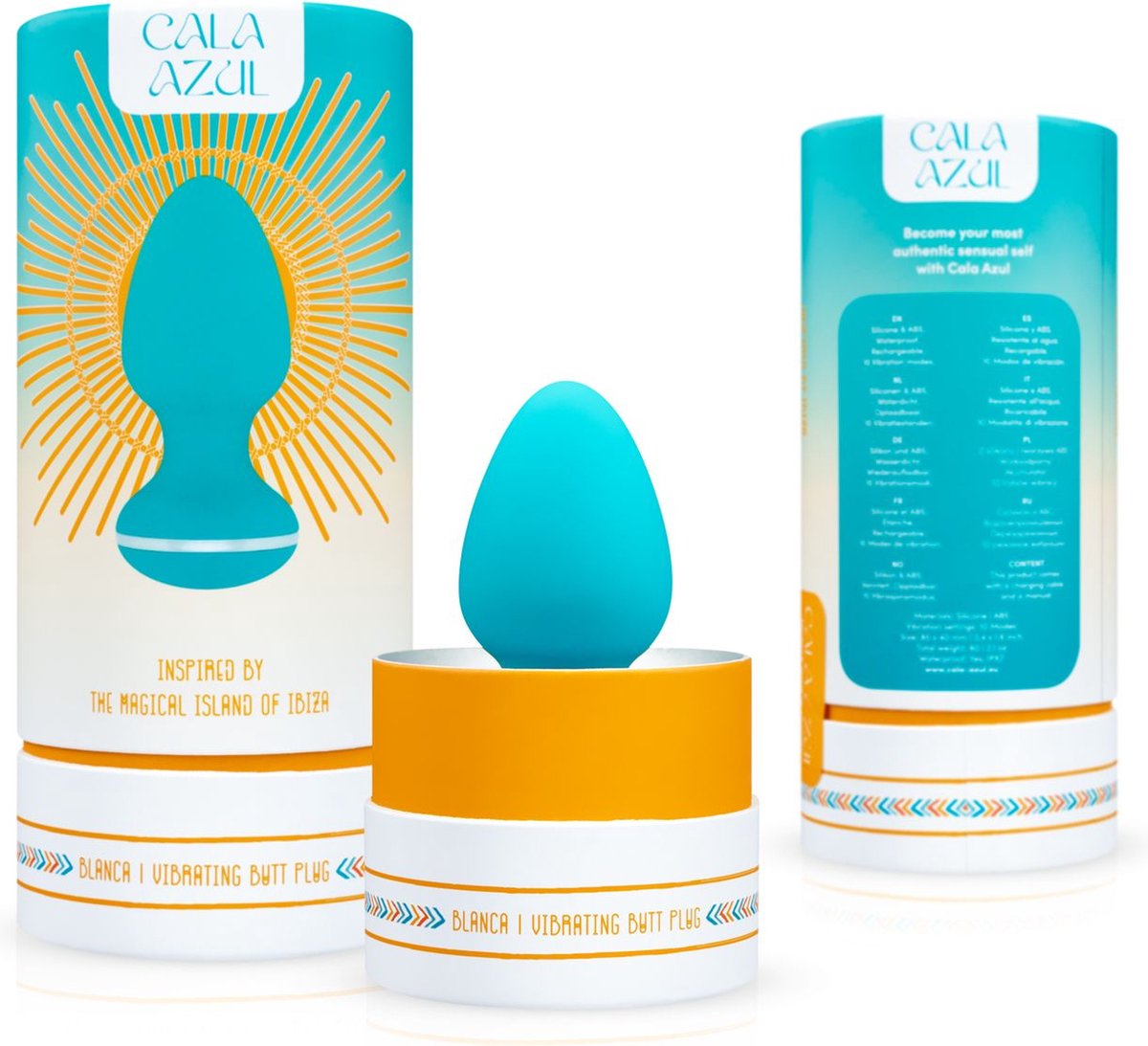 Cala Azul - Blanca Vibrerende Anaal Plug - Blauw