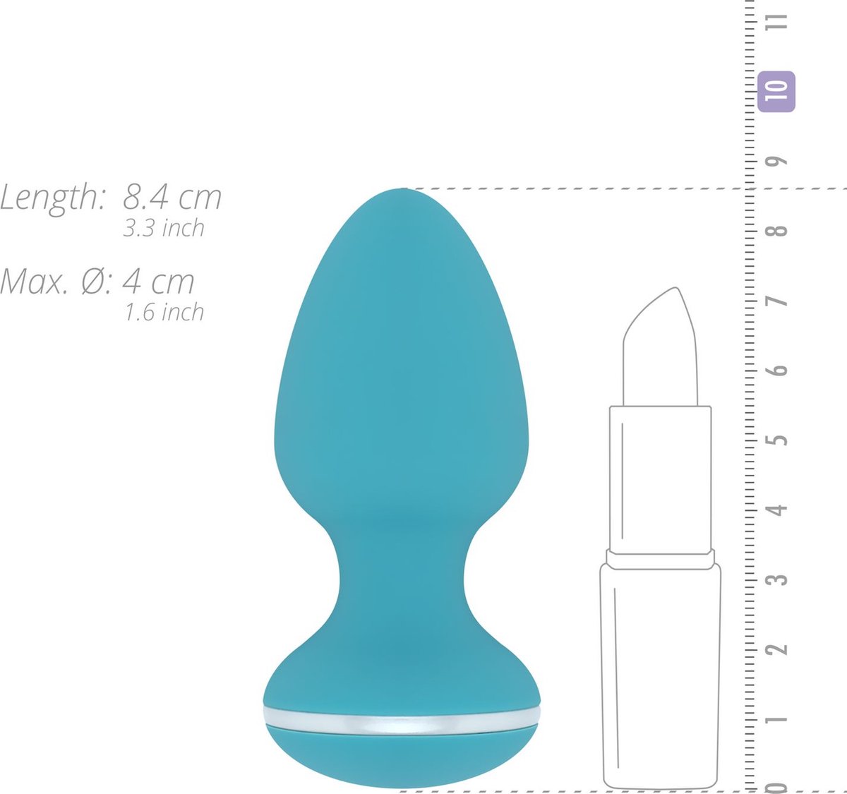 Cala Azul - Blanca Vibrerende Anaal Plug - Blauw