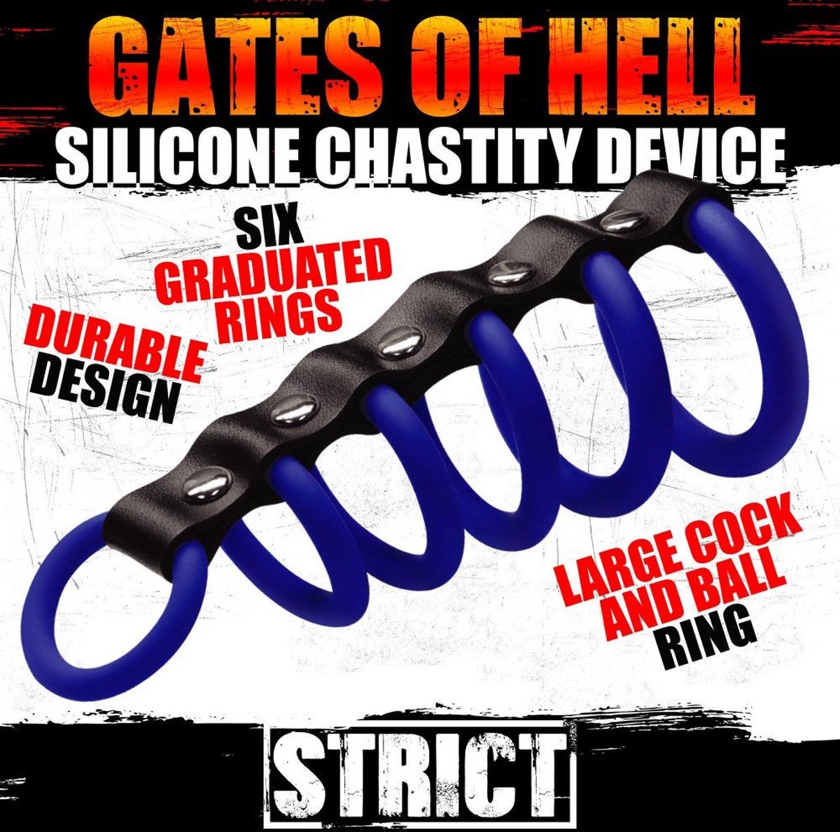 Strict Gates of Hell Chastity Device- - Zwart
