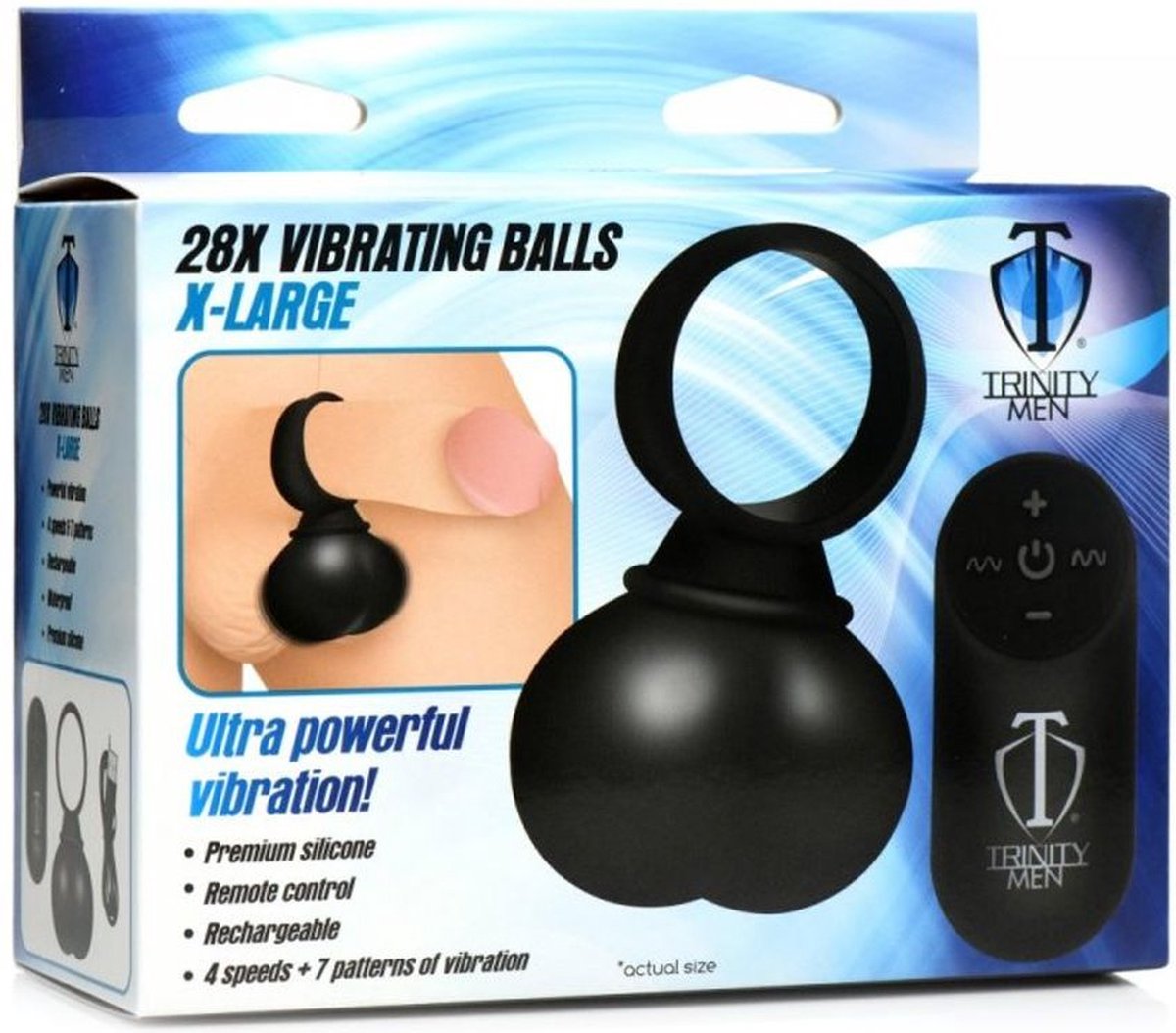 Trinity Vibes - Vibrerende Ballen - X-Large - Zwart