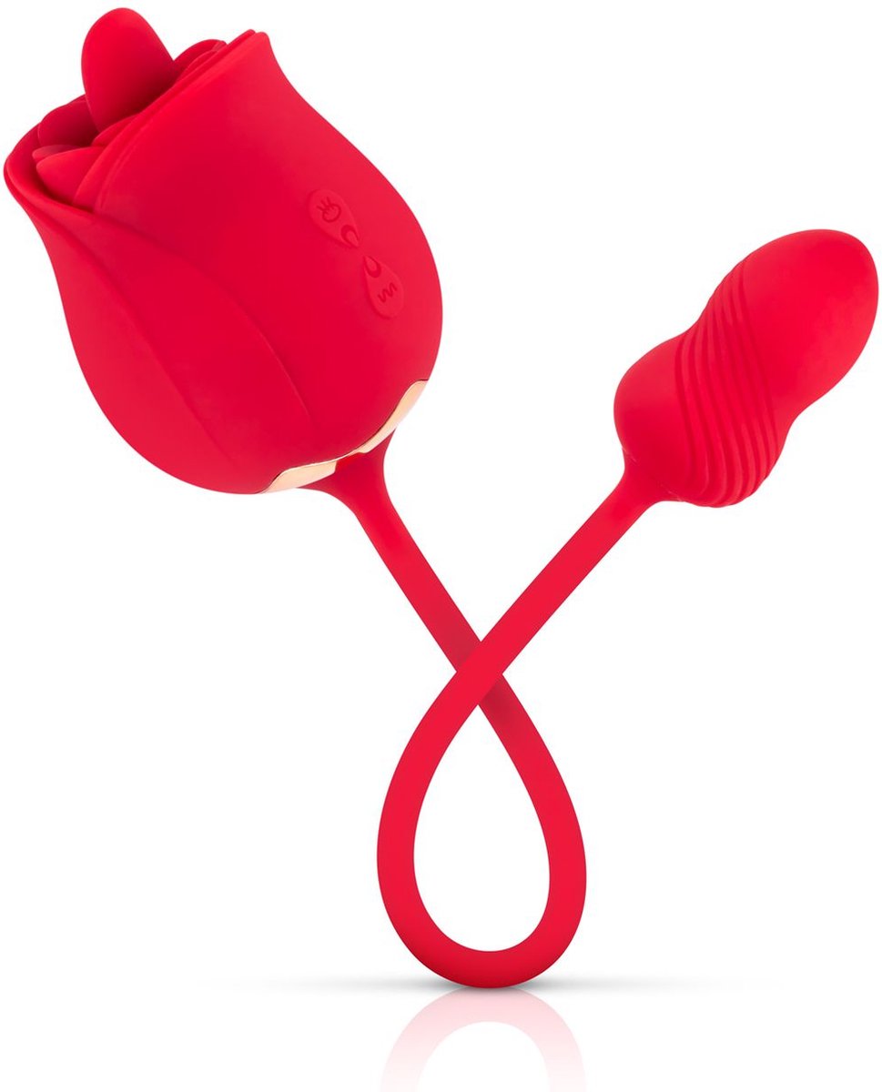 Teazers Rose Vibrator and Clitoris Stimulator - Rood