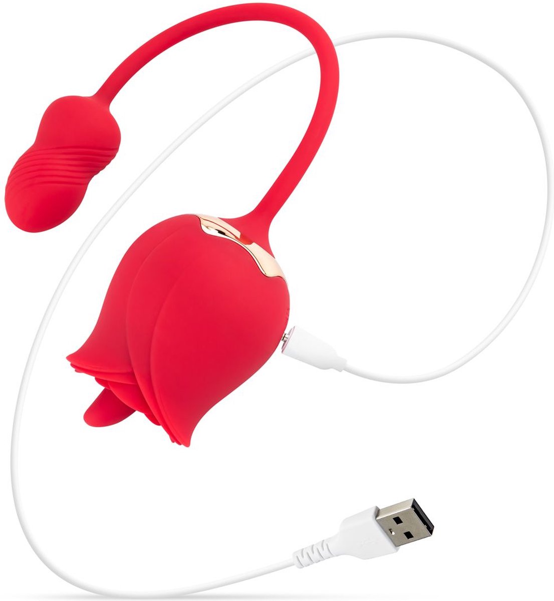 Teazers Rose Vibrator and Clitoris Stimulator - Rood