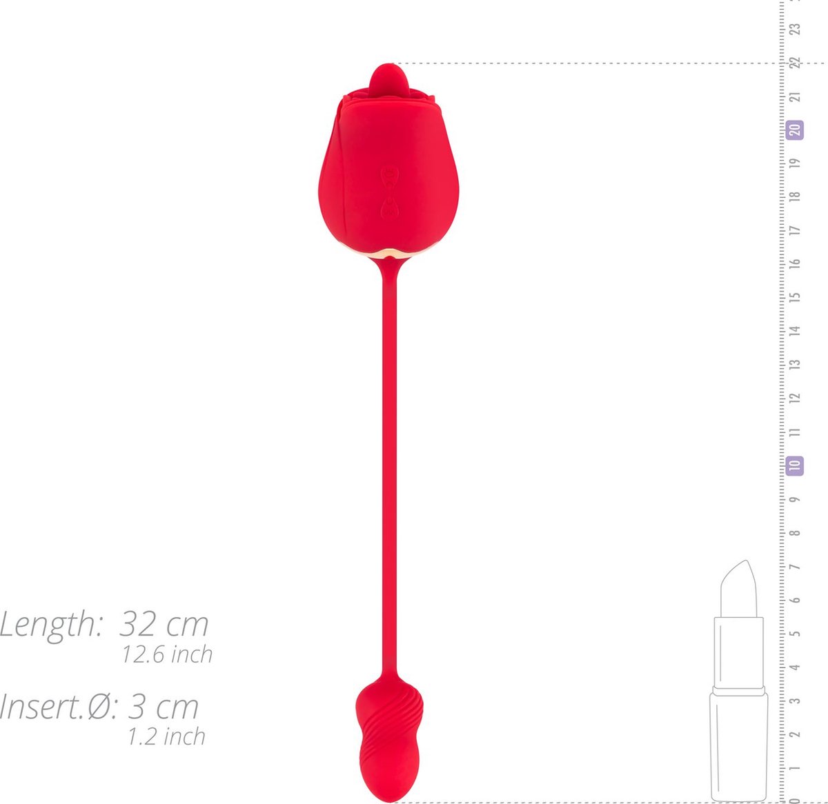 Teazers Rose Vibrator and Clitoris Stimulator - Rood