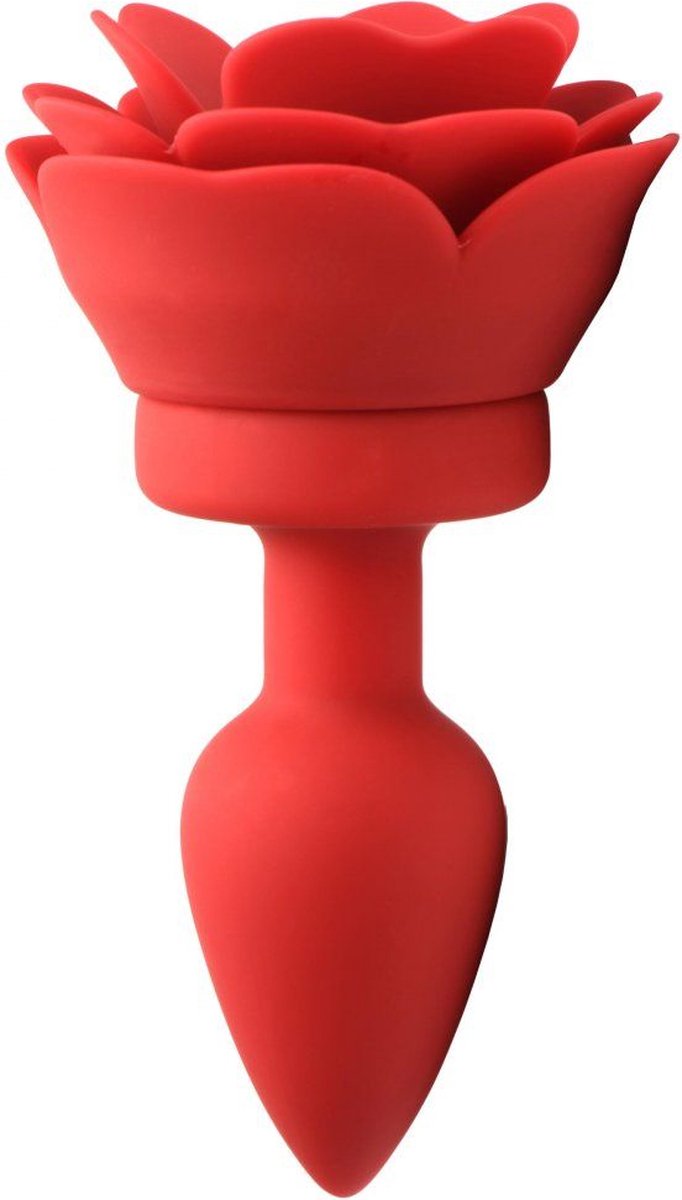 Booty Sparks Vibrerende Rose Anaalplug met Afstandsbediening - Large - Rood