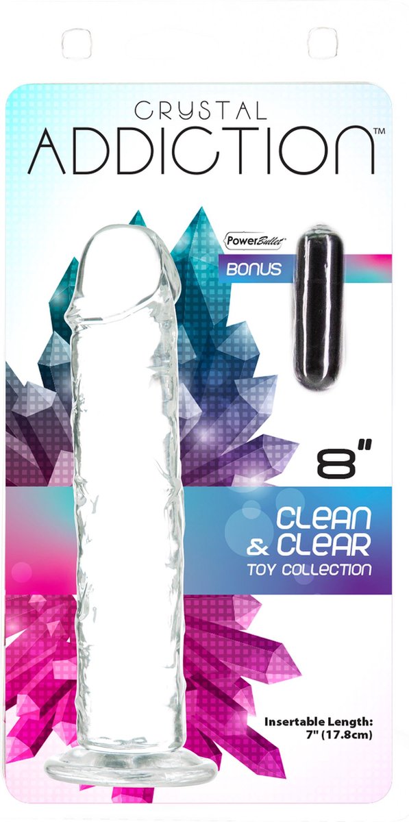 Addiction Crystal Addition - Transparante Realistische Dildo - 20 cm