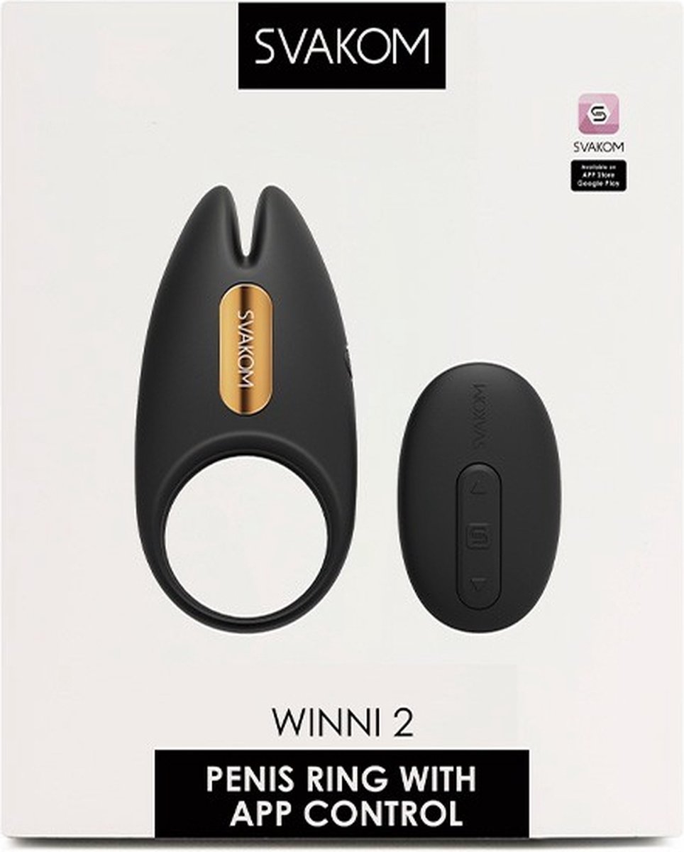 SVAKOM - Winni 2 Penisring met app-bediening - Zwart