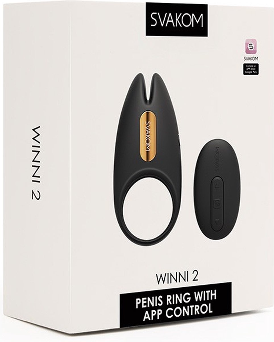 SVAKOM - Winni 2 Penisring met app-bediening - Zwart
