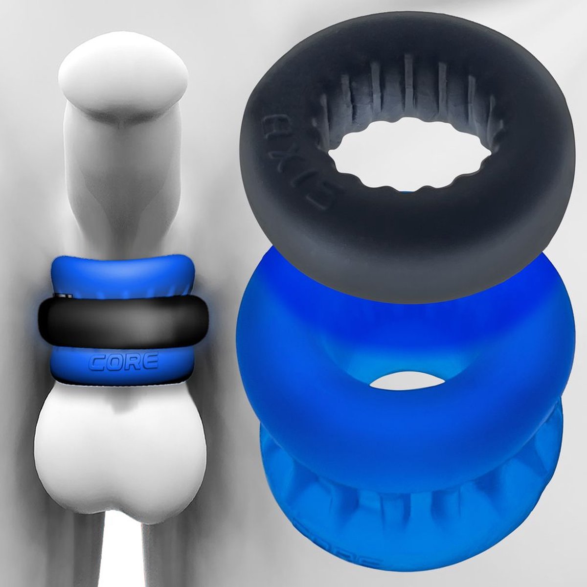 Oxballs - Ultracore Core Ballstretcher met Axis Ring - Blauw