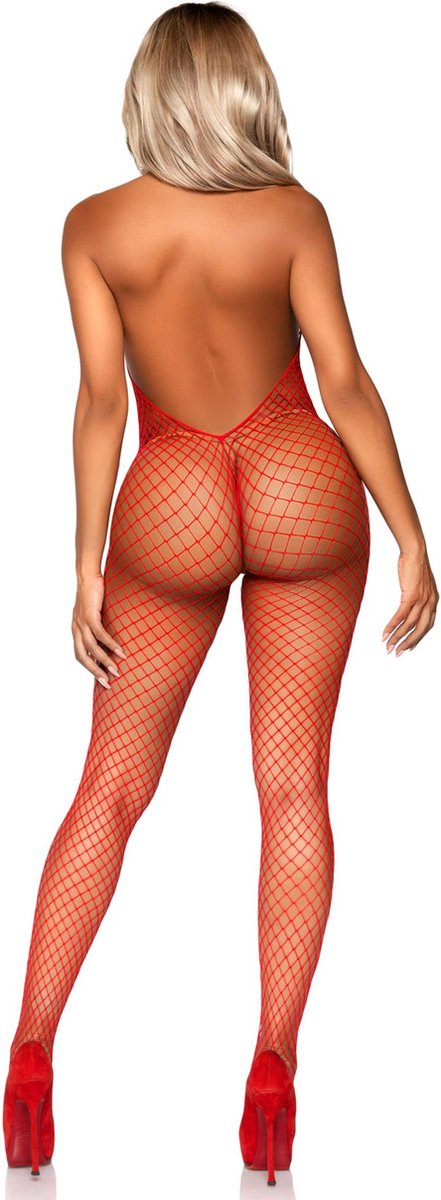 Leg Avenue What U Want Visnet Catsuit - Rood