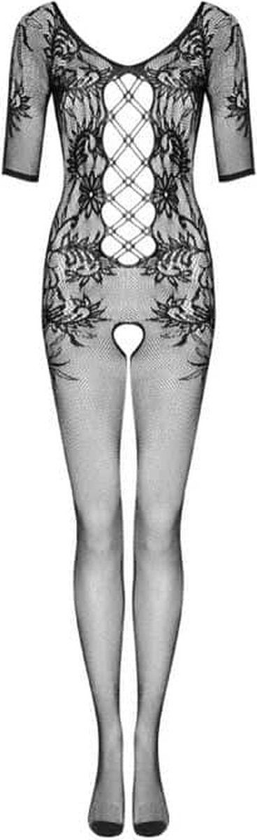 Obsessive Sexy Netstof Catsuit - Zwart
