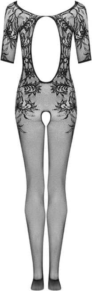 Obsessive Sexy Netstof Catsuit - Zwart