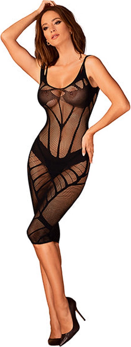 Obsessive Sexy Netstof Jurkje - Zwart